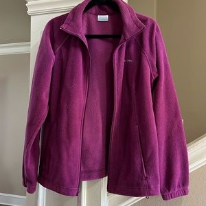 Columbia fleece jacket, purple, size large